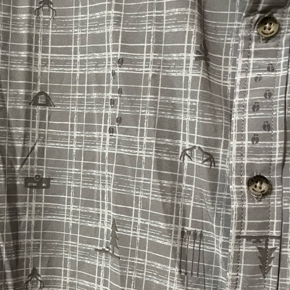 Canada WeatherGear Gray Novelty Print Men's Shirt size XL - Picture 8 of 13